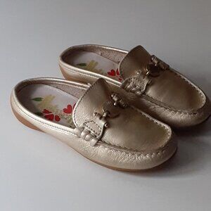 Naturino Gold Leather  Slide Loafers - size euro 26